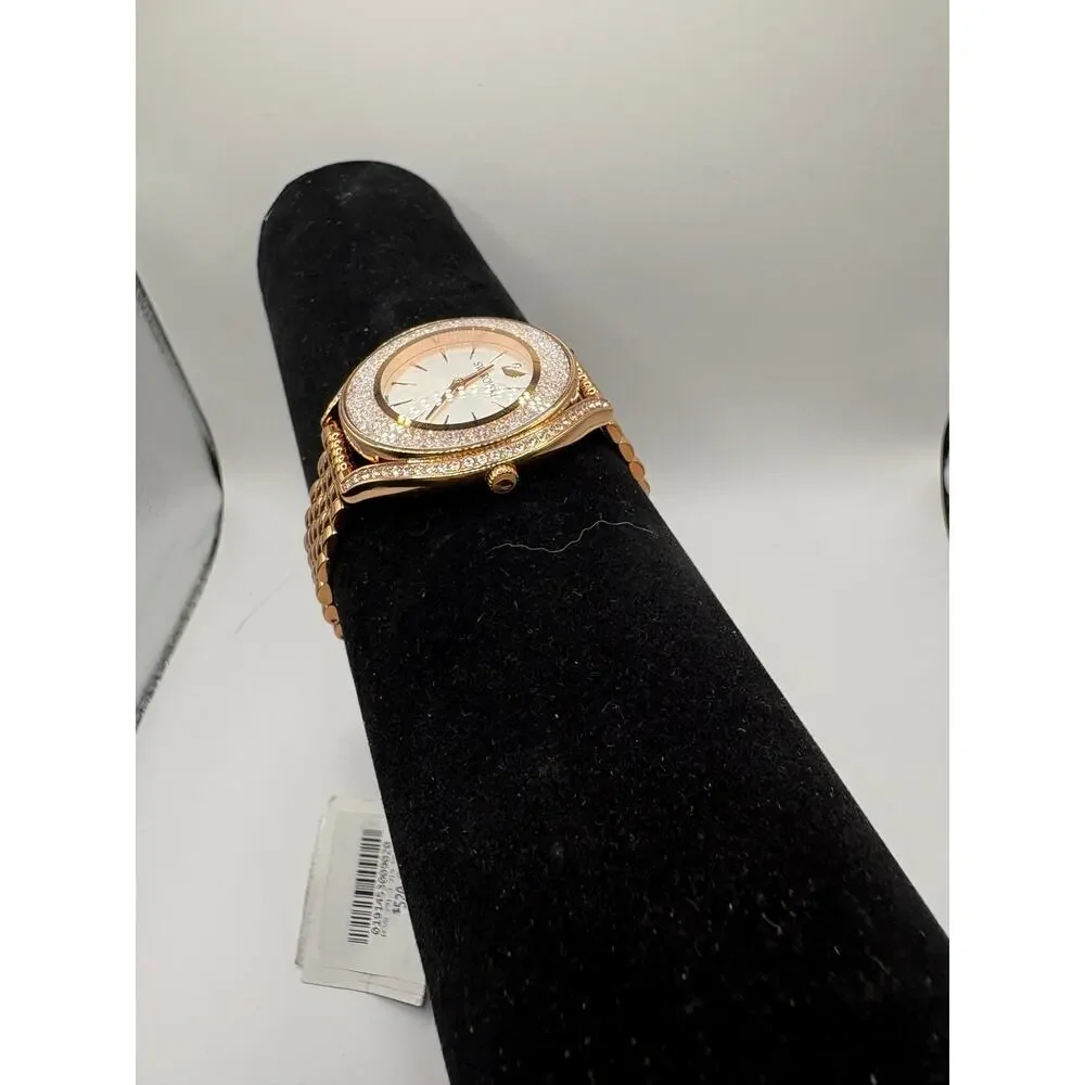 Swarovski Crystalline Oval Rose Gold Crystal Watch New With Tags